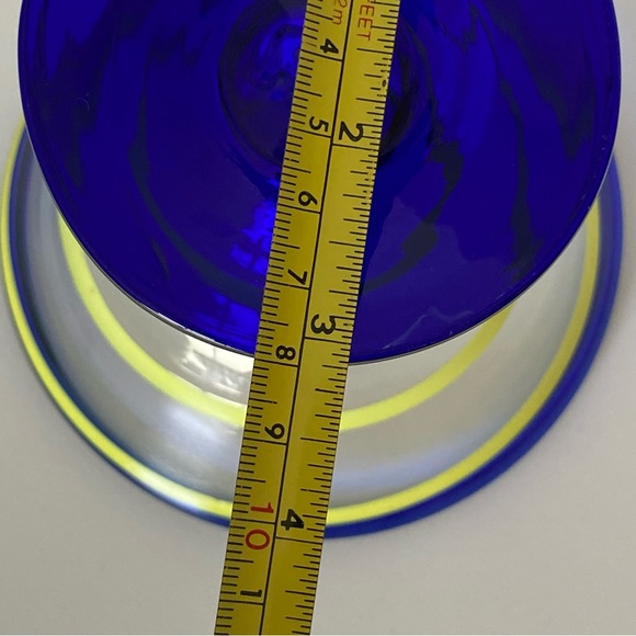 COPY - Kosta Boda Hand Blown Margarita Martini Glass Royal Caribbean Blue Green… - Picture 9 of 15